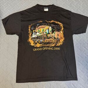 Vintage 2000 Grand Opening Aladdin Las Vegas Tee Casino Men's Size Large